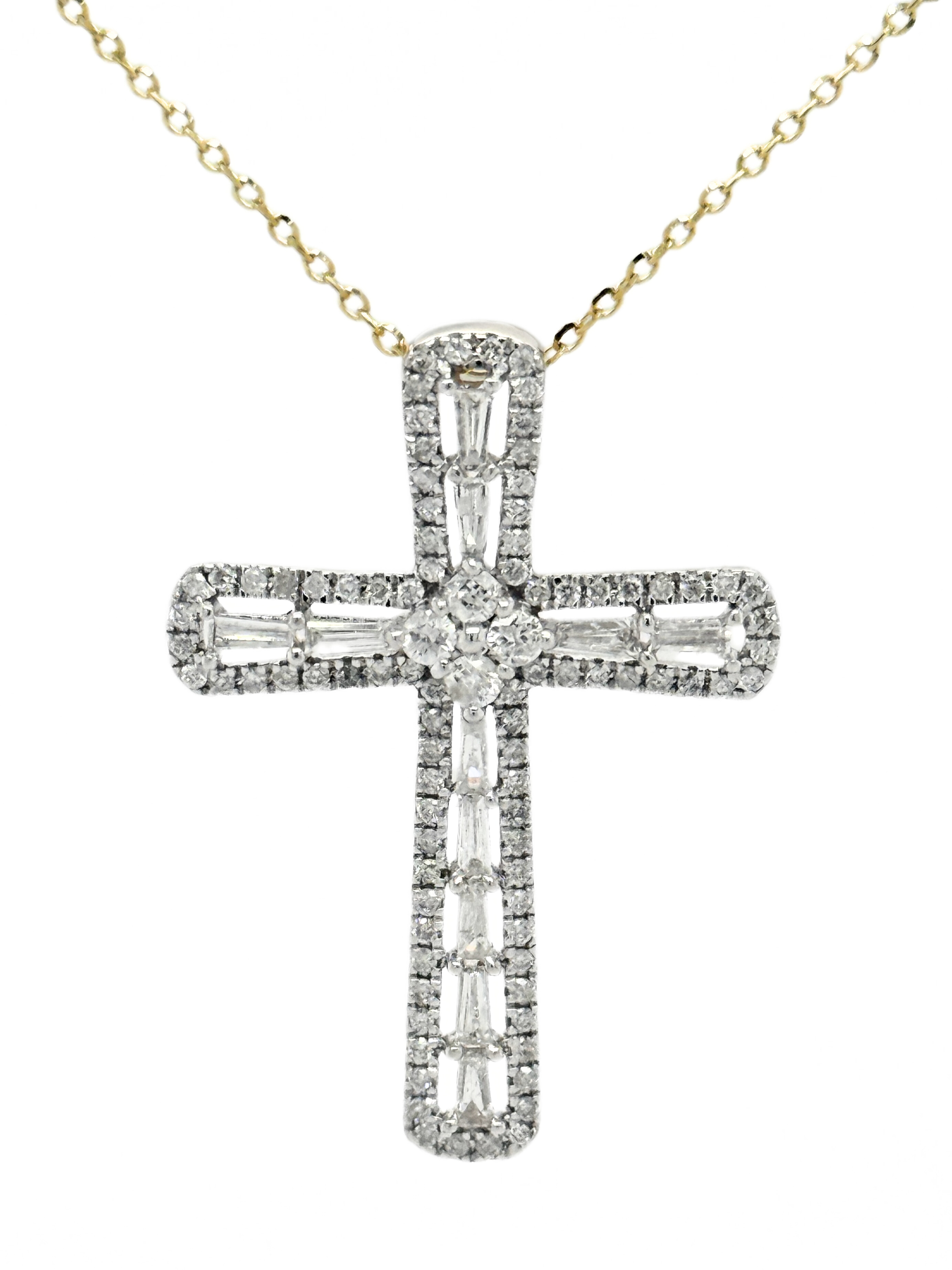 DIAMOND CROSS PENDANT W/CHAIN-419948